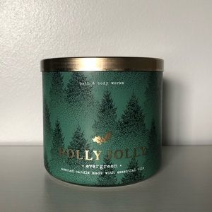 New! Bath & Body Works Holly Jolly 3 wick candle🔥